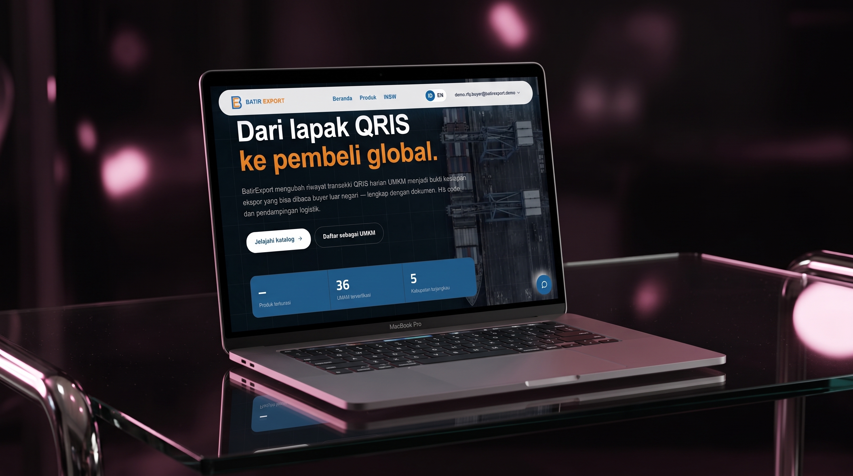 BatirExport — screen 1